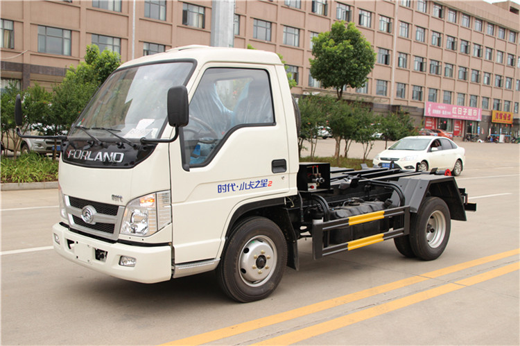 車型可卸式垃圾車之福田小卡4方勾臂垃圾車詳解