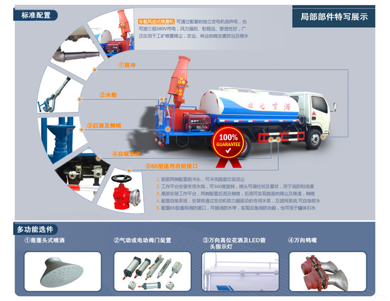 東風(fēng)天錦抑塵噴霧灑水車